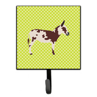 "Caroline's Treasures American Spotted Donkey Green Wall Hook, Small, Multicolor"