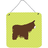 "Caroline's Treasures Green Poitou Poiteuin Donkey Metal Print, 6hx6w"