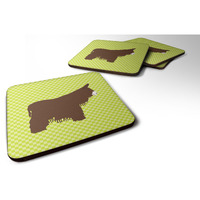"Caroline's Treasures Poitou Poiteuin Donkey Green Decorative coasters, 3.5, Multicolor"