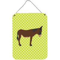 "Caroline's Treasures Zamorano-Leones Donkey Green Metal Print, 16hx12w, Multicolor"