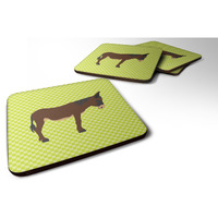 "Caroline's Treasures Zamorano-Leones Donkey Green Decorative coasters, 3.5, Multicolor"