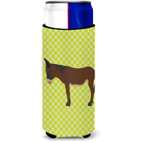 "Caroline's Treasures Zamorano-Leones Donkey Green Decorative Can Hugger, Slim, Multicolor"