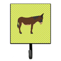 "Caroline's Treasures Zamorano-Leones Donkey Green Wall Hook, Small, Multicolor"