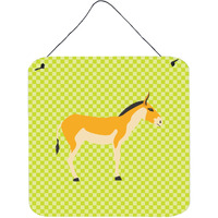 "Caroline's Treasures Green Turkmenian Kulan Donkey Metal Print, 6hx6w"