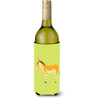 "Caroline's Treasures Turkmenian Kulan Donkey Green Decorative Bottle Hugger, 750 ml, Multicolor"