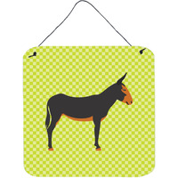 "Caroline's Treasures Green Catalan Donkey Metal Print, 6hx6w"