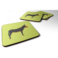 "Caroline's Treasures Catalan Donkey Green Decorative coasters, 3.5, Multicolor"