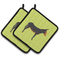 "Caroline's Treasures Catalan Donkey Green Decorated Pot Holder, 7.5"" x 7.5"""