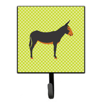 "Caroline's Treasures Catalan Donkey Green Wall Hook, Small, Multicolor"