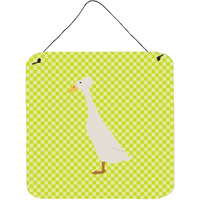 "Caroline's Treasures Green Bali Duck Metal Print, 6"" H x 6"" W"