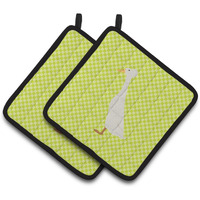"Caroline's Treasures Bali Duck Green Decorated Pot Holder, 7.5"" x 7.5"""