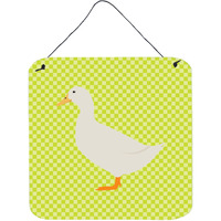 "Caroline's Treasures Green American Pekin Duck Metal Print, 6"" H x 6"" W"