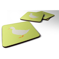 "Caroline's Treasures American Pekin Duck Green Decorative coasters, 3.5, Multicolor"