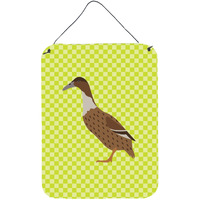"Caroline's Treasures Dutch Hook Bill Duck Green Metal Print, 16hx12w, Multicolor"