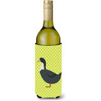 "Caroline's Treasures Blue Swedish Duck Green Decorative Bottle Hugger, 750 ml, Multicolor"