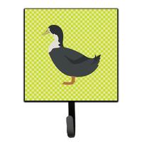 "Caroline's Treasures Blue Swedish Duck Green Wall Hook, Small, Multicolor"
