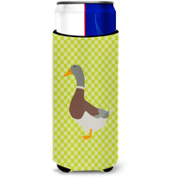 "Caroline's Treasures Saxony Sachsenente Duck Green Decorative Can Hugger, Slim, Multicolor"