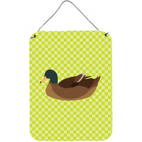 "Caroline's Treasures Khaki Campbell Duck Green Metal Print, 16hx12w, Multicolor"