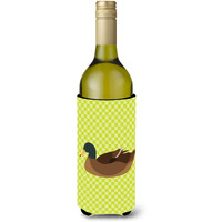 "Caroline's Treasures Khaki Campbell Duck Green Decorative Bottle Hugger, 750 ml, Multicolor"