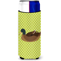 "Caroline's Treasures Khaki Campbell Duck Green Decorative Can Hugger, Slim, Multicolor"