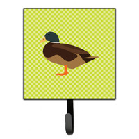 "Caroline's Treasures Silver Bantam Duck Green Wall Hook, Small, Multicolor"