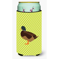 "Caroline's Treasures Silver Bantam Duck Green Decorative Can Hugger, Tall Boy, Multicolor"