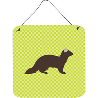 "Caroline's Treasures Green Sable Marten Metal Print, 6"" H x 6"" W"