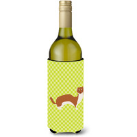 "Caroline's Treasures Weasel Green Decorative Bottle Hugger, 750 ml, Multicolor"