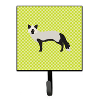 "Caroline's Treasures Silver Fox Green Wall Hook, Small, Multicolor"