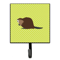 "Caroline's Treasures Eurasian Beaver Green Wall Hook, Small, Multicolor"