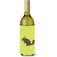 "Caroline's Treasures Chinchilla Green Decorative Bottle Hugger, 750 ml, Multicolor"