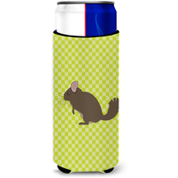 "Caroline's Treasures Chinchilla Green Decorative Can Hugger, Slim, Multicolor"