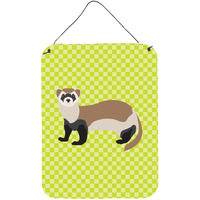 "Caroline's Treasures Ferret Green Metal Print, 16hx12w, Multicolor"