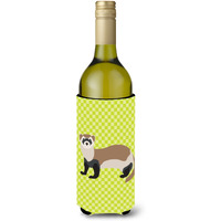 "Caroline's Treasures Ferret Green Decorative Bottle Hugger, 750 ml, Multicolor"