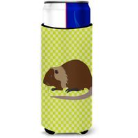 "Caroline's Treasures Coypu Nutria River Rat Green Decorative Can Hugger, Slim, Multicolor"