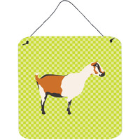 "Caroline's Treasures Green Alpine Goat Metal Print, 6hx6w"