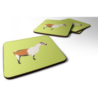 "Caroline's Treasures Alpine Goat Green Decorative coasters, 3.5, Multicolor"