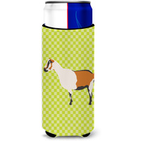 "Caroline's Treasures Alpine Goat Green Decorative Can Hugger, Slim, Multicolor"