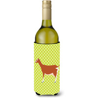 "Caroline's Treasures Toggenburger Goat Green Decorative Bottle Hugger, 750 ml, Multicolor"