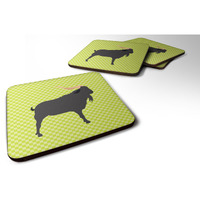 "Caroline's Treasures Verata Goat Green Decorative coasters, 3.5, Multicolor"