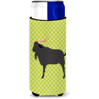 "Caroline's Treasures Verata Goat Green Decorative Can Hugger, Slim, Multicolor"