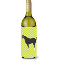 "Caroline's Treasures Black Bengal Goat Green Decorative Bottle Hugger, 750 ml, Multicolor"