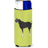 "Caroline's Treasures Black Bengal Goat Green Decorative Can Hugger, Slim, Multicolor"