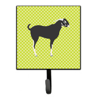 "Caroline's Treasures Black Bengal Goat Green Wall Hook, Small, Multicolor"