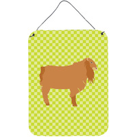 "Caroline's Treasures American Lamancha Goat Green Metal Print, 16hx12w, Multicolor"