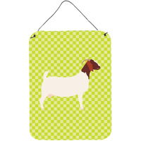 "Caroline's Treasures Boer Goat Green Metal Print, 16hx12w, Multicolor"