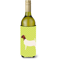"Caroline's Treasures Boer Goat Green Decorative Bottle Hugger, 750 ml, Multicolor"