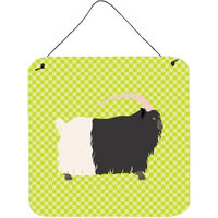 "Caroline's Treasures Green Welsh Black-Necked Goat Metal Print, 6hx6w"