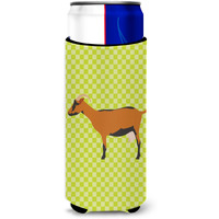 "Caroline's Treasures Oberhasli Goat Green Decorative Can Hugger, Slim, Multicolor"