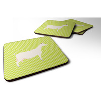 "Caroline's Treasures Saanen Goat Green Decorative coasters, 3.5, Multicolor"